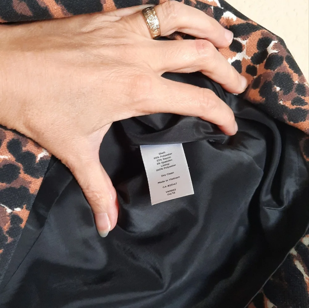 Talbots Animal Print Mini Skirt Cheetah Leopard Tiger Chic Capsule